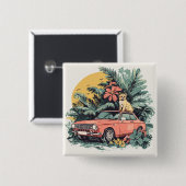 ジャングルの中の猫 缶バッジ (正面&裏面)