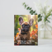 🐶💗ジャングルの中の甘いフランスの子犬 カード (スタンド正面)