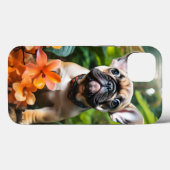 😍ジャングルの中の甘いフランスの子犬 Case-Mate iPhoneケース (裏面 (横))