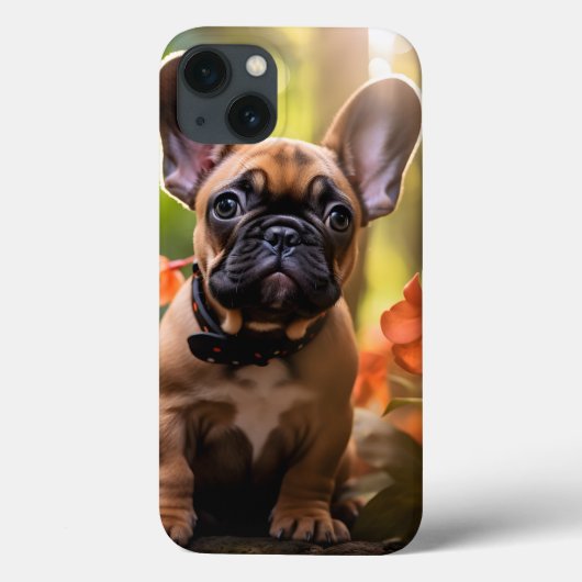 🐶💗ジャングルの中の甘いフランスの子犬 Case-Mate iPhoneケース (裏面)