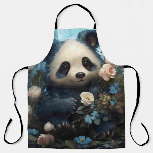 ジャングルの中の穏やかなパンダのクマバラ エプロン (正面)