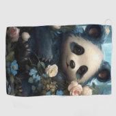 ジャングルの中の穏やかなパンダのクマバラ ゴルフタオル (横)