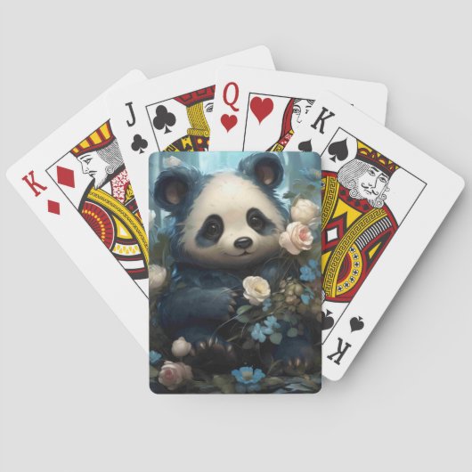 ジャングルの中の穏やかなパンダのクマバラ トランプ (裏面)