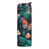 ジャングルの中の美しい花と蝶 タンブラー (回転左)