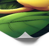 ジャングルの中の黄色いライオンの仔 ポスター (角)