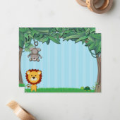 ジャングルの仲間たち メッセージカード ノートカード (正面/裏面インサイチュ)