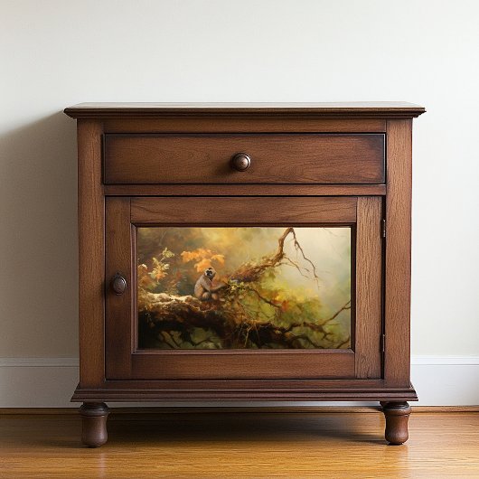 ジャングルの切り離しの中のギボンモンキー 薄葉紙