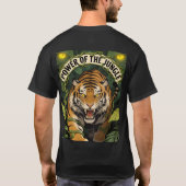 ジャングルの力 虎 モチベーションミニスカ Tシャツ (裏面)