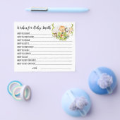 ジャングルの動物が赤ちゃんのシャワーカードを希望 チラシ (シングル)