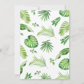 ジャングルの動物たち 緑の時間カプセル メッセージカード 招待状 (裏面)