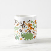 ジャングルの動物のコーヒー・マグ コーヒーマグカップ (中央)