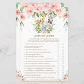 ジャングルの動物のフローラベビーオーバーまたはゲーム中 (正面/裏面)