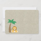 ジャングルの動物のベビーシャワーの招待状 招待状 (裏面)