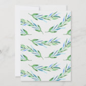 ジャングルの動物のベビーシャワーの招待状 招待状 (裏面)