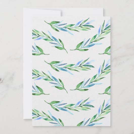 ジャングルの動物のベビーシャワーの招待状 招待状 (裏面)