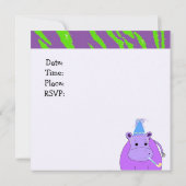 ジャングルの動物パーティー招待状 招待状 (裏面)