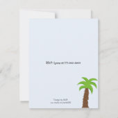 ジャングルの動物パーティー招待状 招待状 (裏面)