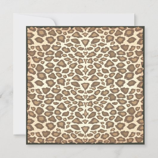 ジャングルの動物園のパーティの招待状 招待状 (裏面)