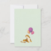 ジャングルの動物園の動物の友人の誕生会の招待 招待状 (裏面)