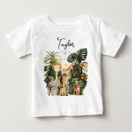 ジャングルの動物 エキゾチックサファリ ドリーム ベビーTシャツ