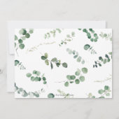 ジャングルの動物 グリーン 説教 命名式 フォト 招待状 (裏面)