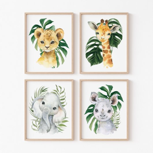 ジャングルの動物、サファリの動物、手のひら離れの動物