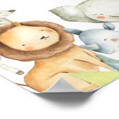 ジャングルの動物 サファリ キッズ かわいい ポスター (角)