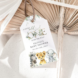 ジャングルの動物,サファリ,ワイルドワン,赤ちゃんシャワー ギフトタグ