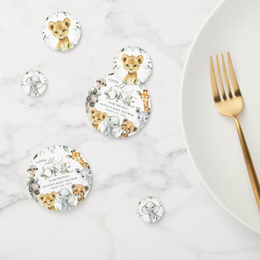 ジャングルの動物,サファリ,ワイルドワン,赤ちゃんシャワー コンフェッティ (グループ)