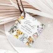 ジャングルの動物,サファリ,ワイルドワン,赤ちゃんシャワー フェイバータグ