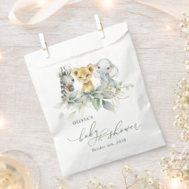 ジャングルの動物,サファリ,ワイルドワン,赤ちゃんシャワー フェイバーバッグ