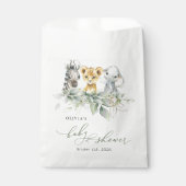 ジャングルの動物,サファリ,ワイルドワン,赤ちゃんシャワー フェイバーバッグ (正面)