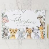 ジャングルの動物，サファリ，ワイルドワン，赤ちゃんシャワー ペーパーパッド (インサイチュ)