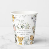 ジャングルの動物,サファリ,ワイルドワン,赤ちゃんシャワー 紙コップ (正面)