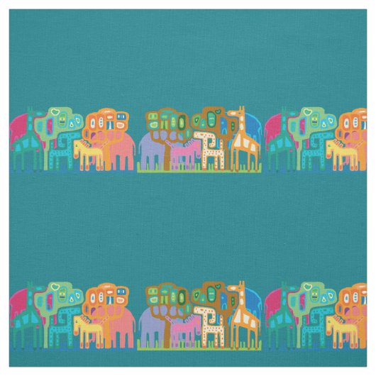 ジャングルの動物 ファブリック (見本)