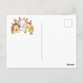 ジャングルの動物 ベビーシャワー お礼 ポストカード (裏面)