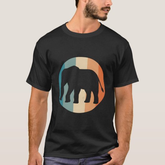 ジャングルの動物 野生動物 象 Tシャツ (正面)