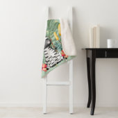 ジャングルの可愛いモノグラムのゼブラl緑 シェルパブランケット (インサイチュ)