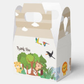 ジャングルの可愛い動物の誕生日パーティー フェイバーボックス (オープン)