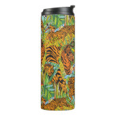 ジャングルの国王陛下:緑の中のトラ タンブラー (回転左)