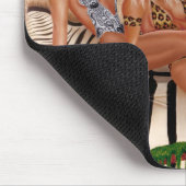 ジャングルの女王の猫戦 マウスパッド (コーナー)