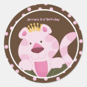 ジャングルの女王封筒用シールがスティッカーを好む ラウンドシール (正面)