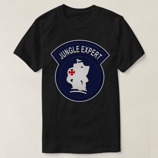 ジャングルの専門家バッジ Tシャツ (デザイン正面)