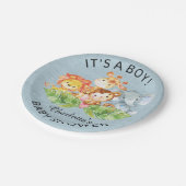 ジャングルの幼児動物たちが7インチプレート ペーパープレート (アングル)