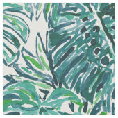 ジャングルの感情の緑の熱帯Monsteraの葉 ファブリック (クローズアップ)