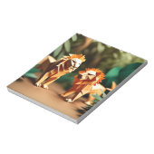 ジャングルの折り紙アート(昆虫)オオカバマダラ、モナーク:ライオ威厳のあるン ノートパッド (回転)