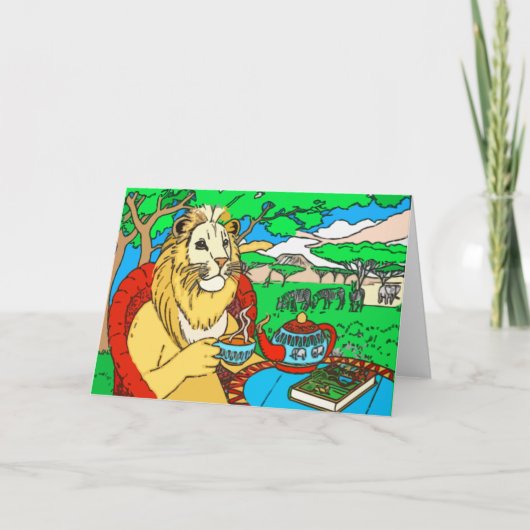 ジャングルの挨拶状 カード (正面)