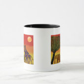 ジャングルの日没のマグ マグカップ (中央)