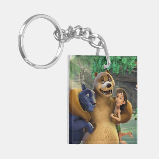 ジャングルの本のグループは1つを撃ちました キーホルダー (正面左)