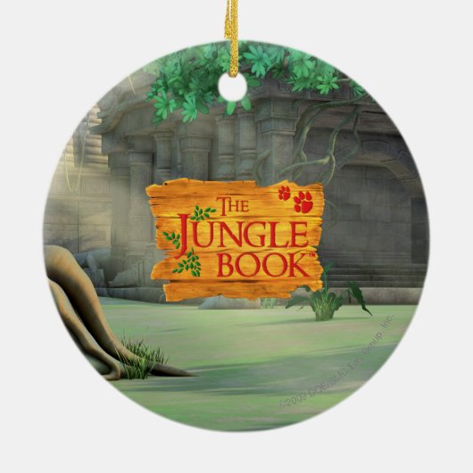 ジャングルの本のグループは1つを撃ちました セラミックオーナメント (裏面)